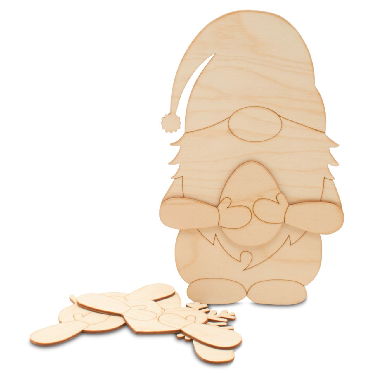 Wood Holiday Gnome for All Season Set of Cutouts 12”, Craft/Decor | Woodpeckers